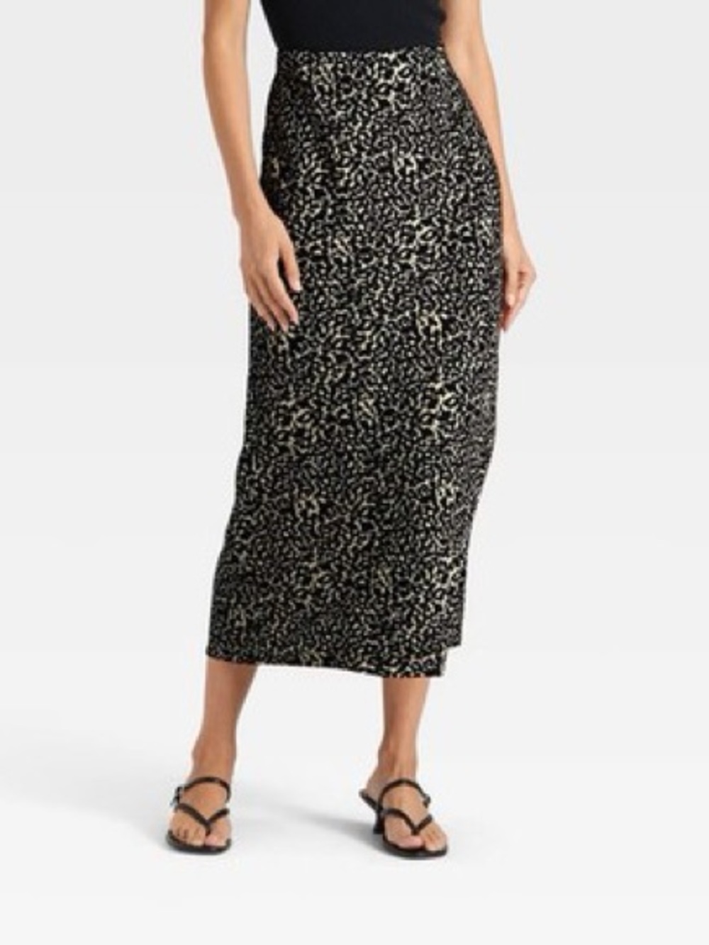 a new day Black and Cream Maxi Skirt